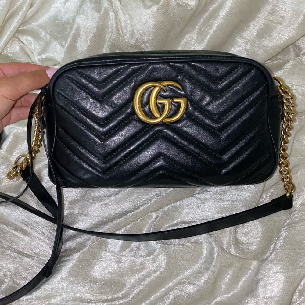 GG Marmont small matelassé shoulder bag